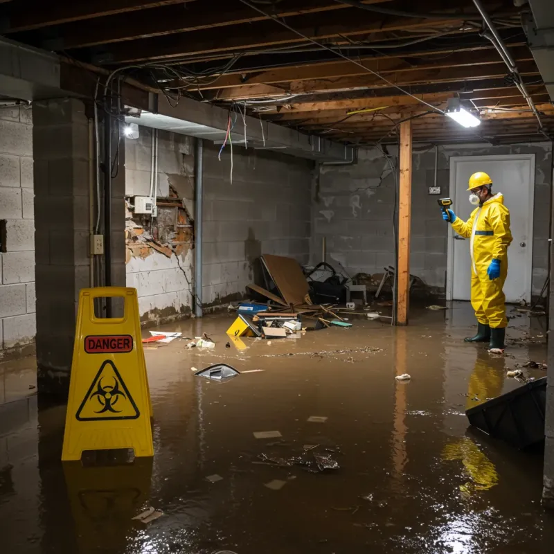 Flooded Basement Electrical Hazard in Pauls Valley, OK Property